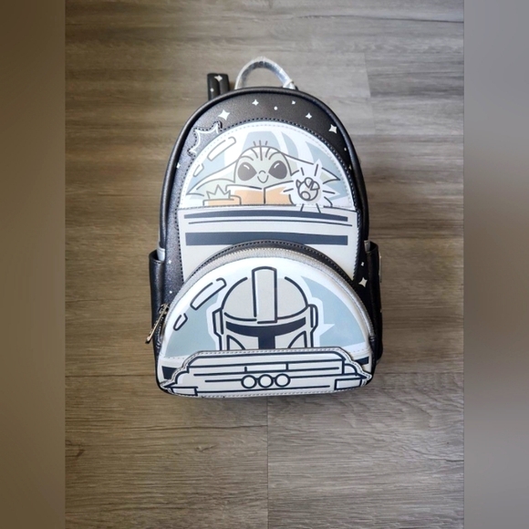 NEW Baby Yoda Grogu Mandalorian LOUNGEFLY BACKPACK DISNEY Star WarsNWT